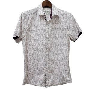 Heritage Report Collection Floral Slim-Fit Short Sleeves Shirt Men's Size Small